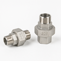 Raccord de tuyauterie en acier inoxydable 304, fileté mâle, lisse, basse pression, moulé par investissement, DN15-DN50, BSPP/BSPT, personnalisé OEM