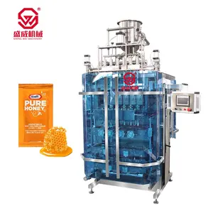 3 4 Sides Sealing Sachet Automatic Food Liquide Flour Bags Bag Making Filling Packet Tomato Sauce Pouch Jam Packing Machine