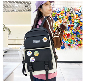 Mochila Escolar Rosa de Moda, Juego de Mochilas de 5 o 4 Piezas para Mujer Estudiante - Product Image 6