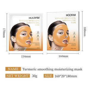 Curcuma Hydratant Lissant Masque Visage Hydratant Raffermissant Nourrissant 30g * 4pc/Boîte Aloe Vera et <span class=keywords><strong>Bio</strong></span> Collagène MOOYAM Masque Facial - Product Image 2