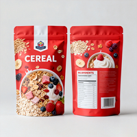 Sachet en plastique personnalisé de haute qualité, imprimé, pour céréales, granola et flocons d'avoine, idéal pour un petit-déjeuner sain