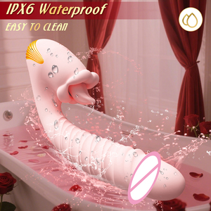 Yetişkin oyuncaklar G Spot klitoral yalama vibratör, su geçirmez şarj edilebilir yetişkin seks oyuncakları, çift için silikon klitoral stimülatör - Product Image 4