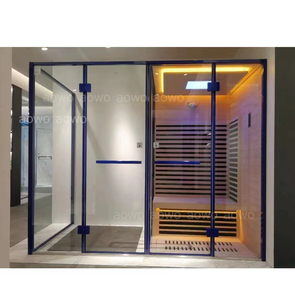 ضوء أحمر طيف كامل ساونا بالأشعة تحت الحمراء البعيدة صالة ألعاب رياضية مع دش خارجي وداخلي تصميم ألمانيا - Product Image 2