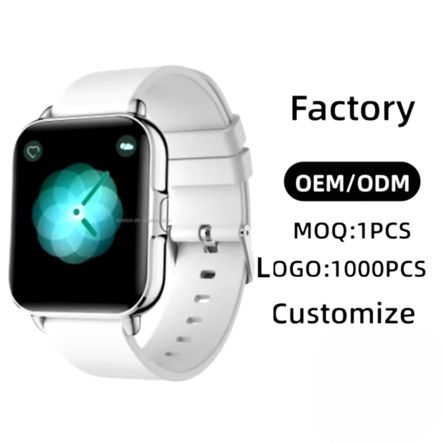 Minimalist Smart Watch Square Touch Screen BT Calling Health Monitor Factory Custom Logo Private Label OEM 7-Day Fast Delivery