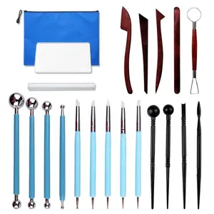 20pcs Polymer Clay Tools Wax Tools for Shaping Embossing Sculpting Clay Soap Making Modeling Ceramic Pottery Sculpting Kit