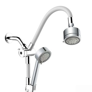Pommeau de douche à main 3 fonctions, rond, réglable, avec jet massant et effet pluie, en ABS - Product Image 3