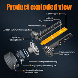 AKE <span class=keywords><strong>T2</strong></span> 100W H7 Faro LED 9-36V 6000K 10000Lm Focos LED para Automóvil H1 H3 H4 H11 9005 9006 9012 Hir2 con Canbus para Coche - Product Image 5