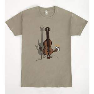 T-shirt Guitare Électrique Unisexe Taille Adulte Moyenne Cadeau pour Amateurs de Musique - Product Image 1