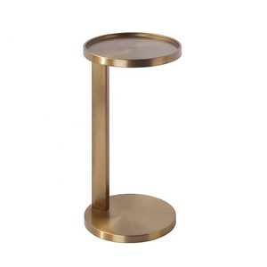 Luxury Modern Design Living Room Furniture Coffee <strong>Tables</strong> Round Brass Antique Gold Carbon Steel Bed End <strong>Sofa</strong> <strong>Side</strong> <strong>Table</strong> - Product Image 3