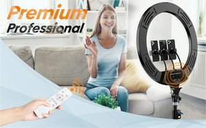 Éclairage Annulaire Professionnel de 22 Pouces pour Maquillage en Direct et Photographie, avec Support et Sac de Rangement, Lampe <span class=keywords><strong>LED</strong></span> Annulaire - Product Image 5