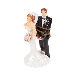 Figurines de mariage en polyrésine, ombrée, pour décoration de gâteau, cadeau Souvenir de mariage, couleur personnalisée, vente en gros - Product Image 6
