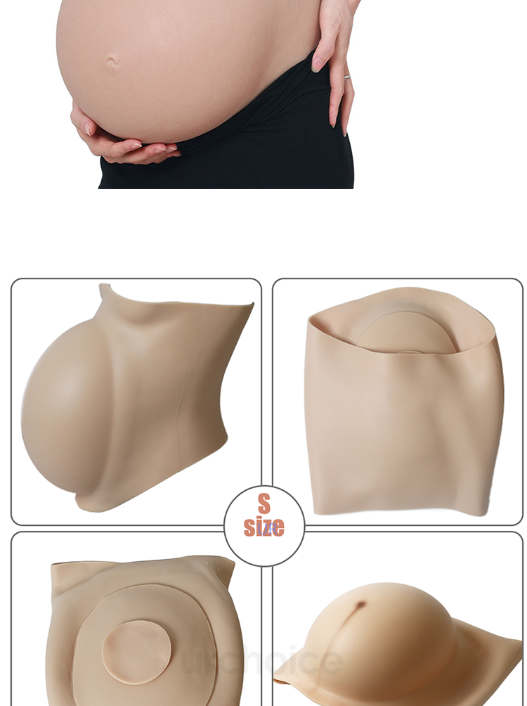 Ejoyous Fake Pregnancy Belly – Realistischer Silikon Schwangerschaftsbauch 2-4 Monate Mit Schulterriemen