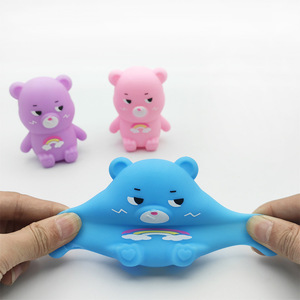 Juguete Novedoso de Oso Arcoíris, Juguete Creativo de Dibujos Animados para Aliviar el Estrés, Material TPR de Rebote, Juguete Musical para Niños para Liberar el Estrés - Product Image 3