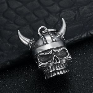 Colgante de Casco Vikingo con Calavera, Amuleto Temático de Acero Inoxidable, Regalo Unisex - Product Image 2