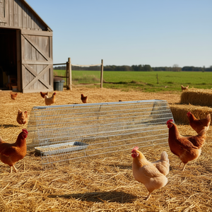 Jaula para pollos 169.29 x 39.37 x 33.46 pulgadas de acero galvanizado plateado, jaula para animales para avicultura - Product Image 2