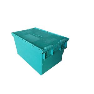 Reutilizable Compra Alquiler Barato Bloqueable Juguetes Ropa Apilable Organizador Embalaje Almacenamiento Tote Caja móvil de plástico con tapa - Product Image 1