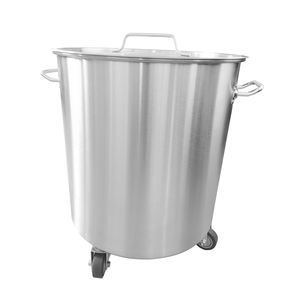 <b>Large</b> Capacity 50L/75L/100L Eco-Friendly Stainless Steel Mobile Trash Can with Rolling Lid for Kitchen Use Indoor/Outdoor - Product Image 1