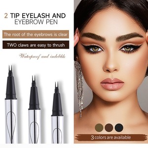 Crayon à sourcils en plastique à deux volets avec pinceau à cils à eau à deux griffes Stylo de maquillage pour perceuse à ongles - Product Image 2