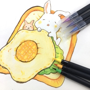 Stylo <span class=keywords><strong>marqueur</strong></span> à pointe de pinceau permanent aquarelle à encre <span class=keywords><strong>indélébile</strong></span> professionnelle - Product Image 4