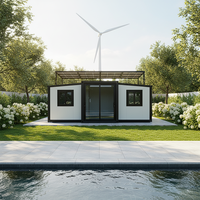 Grande maison mobile pliable préfabriquée de 20, 30 ou 40 pieds, villa préfabriquée à 5 chambres, maison conteneur extensible