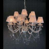 Plafonnier LED suspendu au cristal, design nordique moderne, éclairage d'intérieur, luminaire décoratif de plafond, idéal pour un mariage, des escaliers, un hôtel de luxe, en fer et en verre