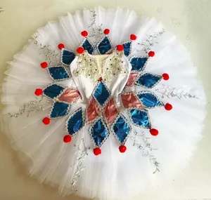 Tutu de danse professionnel <span class=keywords><strong>Coppelia</strong></span> Doll Pancake blanc Paquita pour enfant, idéal pour les compétitions et spectacles de ballet - Product Image 5