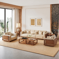Traditionelles Chinesisches Design Nordamerikanische Schwarznuss Robuste und Langlebige Luxus-Wohnzimmer Massivholz-Sofa-Kollektion