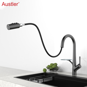 Grifo de cocina monomando de un solo orificio <span class=keywords><strong>Tik</strong></span> <span class=keywords><strong>Tok</strong></span> 2026 negro mate con rociador extraíble para encimera - Product Image 6