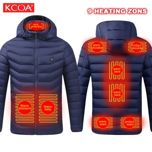 Veste chauffante en duvet imperméable pour homme et femme, rechargeable par USB, 2 zones de chauffe, vente en gros - Product Image 5