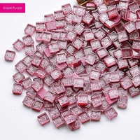 Mini carreaux vitrifiés carrés à paillettes en vrac, matériaux de sécurité faits à la main pour l'art de la mosaïque DIY pour enfants, décoration maison et jardin