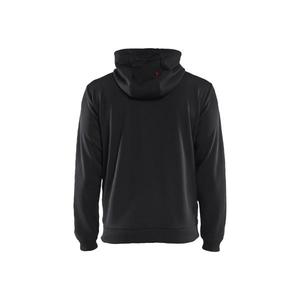 BLAKLADER - 336325269956XS Sweat à capuche avec fermeture éclair complète Noir/Rouge-EAN 7330509564707 WORK HOODIES - Product Image 2
