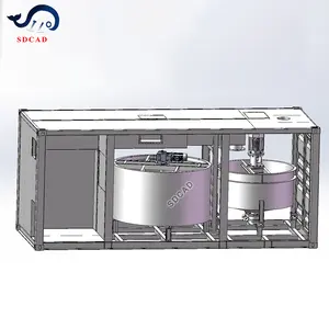 50m3/h container loại máy bay phản lực vữa thực vật cho khoang điền vữa nhà máy xi măng hệ thống trộn