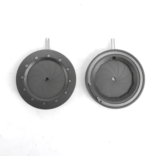 1.2-18mm Metal Aperture Condenser Amplifying Diameter Zoom Optical Iris Diaphragm for Digital Camera Microscope