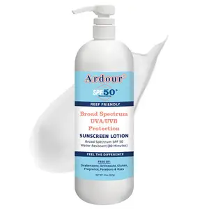 OEM Waterproof UVA/UVB Protection Odorless Skin Protector Sunscreen SPF 50 Lotion