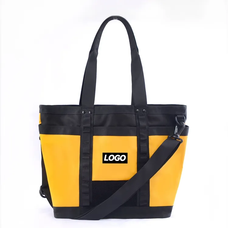 Bolso de lona gruesa con correa para compras con logotipo personalizado y resistente magnético