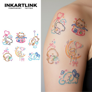 Adesivi Tatuaggio Personalizzati OEM Dipinti a Mano <span class=keywords><strong>con</strong></span> Animali Domestici (<span class=keywords><strong>Cani</strong></span> e Gatti) Impermeabili, Ideali per Bambini e Adolescenti, Decorazioni per Eventi e Arte Corporea - Product Image 1