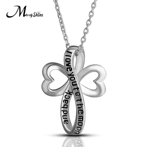 <span class=keywords><strong>De</strong></span> corazón <span class=keywords><strong>de</strong></span> Plata <span class=keywords><strong>de</strong></span> <span class=keywords><strong>Ley</strong></span> 925 ala celta Cruz infinito esperanza del amor <span class=keywords><strong>de</strong></span> la fe Collar para las mujeres - Product Image 1