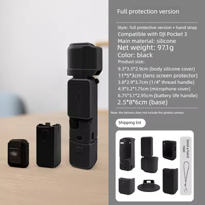 Custodia in silicone antiurto e anti-caduta per tutto il corpo, accessori protettivi per lenti e schermo, compatibile con DJI Pocket 3 - Product Image 4