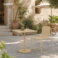Ensemble de mobilier d'extérieur en aluminium pour bistrot, hôtel, complexe hôtelier, café, projet commercial, jardin, terrasse, table et chaises – Vente en gros