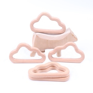 <span class=keywords><strong>Hot</strong></span> Sale Oblique Cloud Shape Organic Wooden Teether Beech Wood <span class=keywords><strong>Baby</strong></span> Teether Toy - Product Image 5
