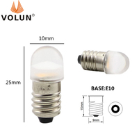 6V 12V 24V BA9S baïonnette E10 vis basse tension lampe équipement indicateur LED lampe E10 LED lustre en cristal source de lumière