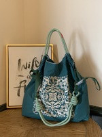 Sac fourre-tout en toile imperméable multi-poches robuste, grand sac à bandoulière pour femme, sac de style de vie, sac à main durable pour les trajets quotidiens