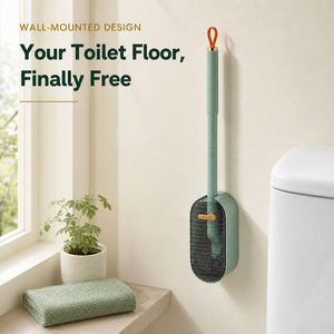 Ensemble de brosses de toilette personnalisables avec support mural adhésif sans perçage, tête en fil métallique, <span class=keywords><strong>brosse</strong></span> de nettoyage pour salle de bain WC - Product Image 3