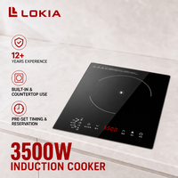 Kompor Induksi Komersial 3500W Harga Pabrik, Tungku Listrik Satu Tungku, Dapat Dipasang di Dalam & Digunakan di Atas Meja untuk Restoran