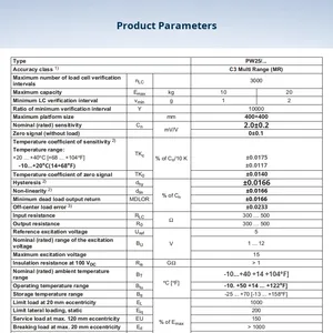 Capteur de pesage HBM PW25C3 neuf de marque allemande, 10 kg, entièrement soudé au laser, en acier inoxydable, précision 0,5 %, analogique 5 V - Product Image 4