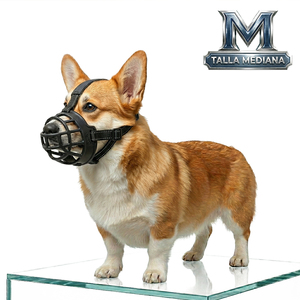 Bozal de malla para perros talla M que previene ladridos y mordeduras - Product Image 1