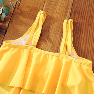 Maillot de bain bikini taille haute assorti pour la famille, 4 pièces, style volanté, pour maman et moi, vêtements de plage pour femmes et hommes - Product Image 3