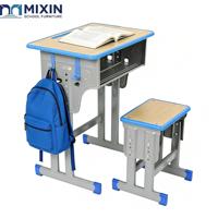 Meubles d'école primaire, bureau et chaise pour élèves, ensemble bureau et chaise en bois pour salle de classe, table et chaise réglables de qualité, primaire