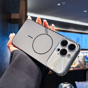 Porte-anneau magnétique de luxe TPU + PC pour boîtier <span class=keywords><strong>14</strong></span> Plus/XR avec conception mate galvanisée antichoc et grande fenêtre - Product Image 4