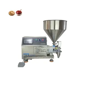 Semi automatic high viscosity Sandwich Spread Saucy peanut butter ketchup curry paste beef paste rotor pump filling machine